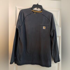 Carhartt  FORCE Relaxed Fit Men's Gray/Black  Long Sleeve Pocket T- Shirt